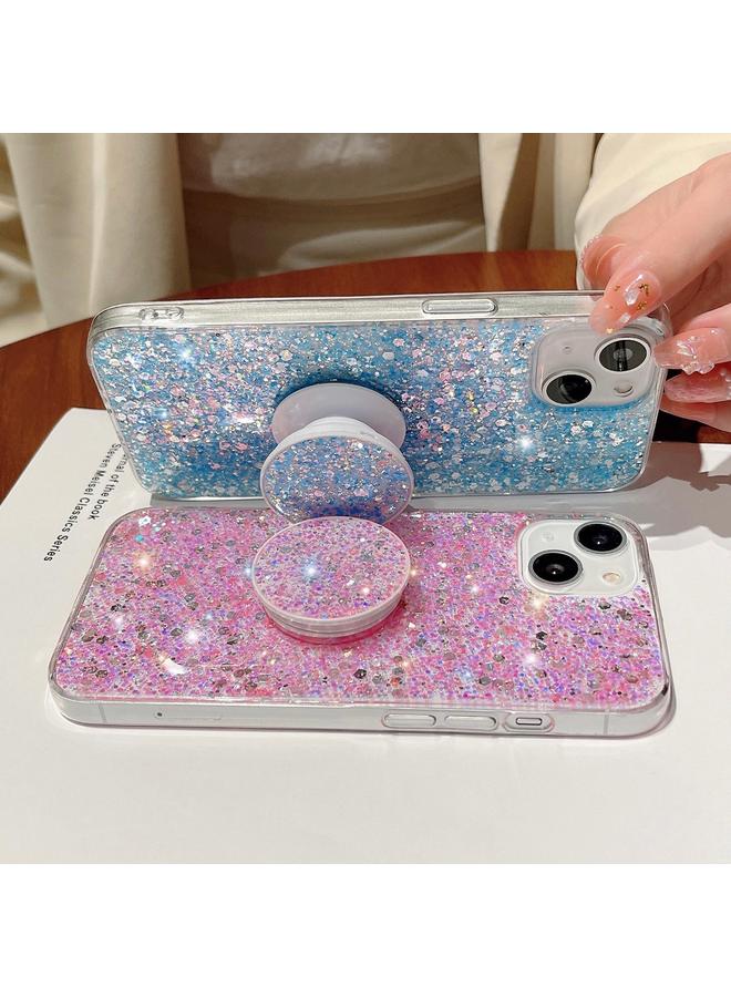 اس-توب جراب لهاتف iPhone 14 مزود بحامل دائري من مادة TPU الإيبوكسي مرصع بالترتر - Image 4