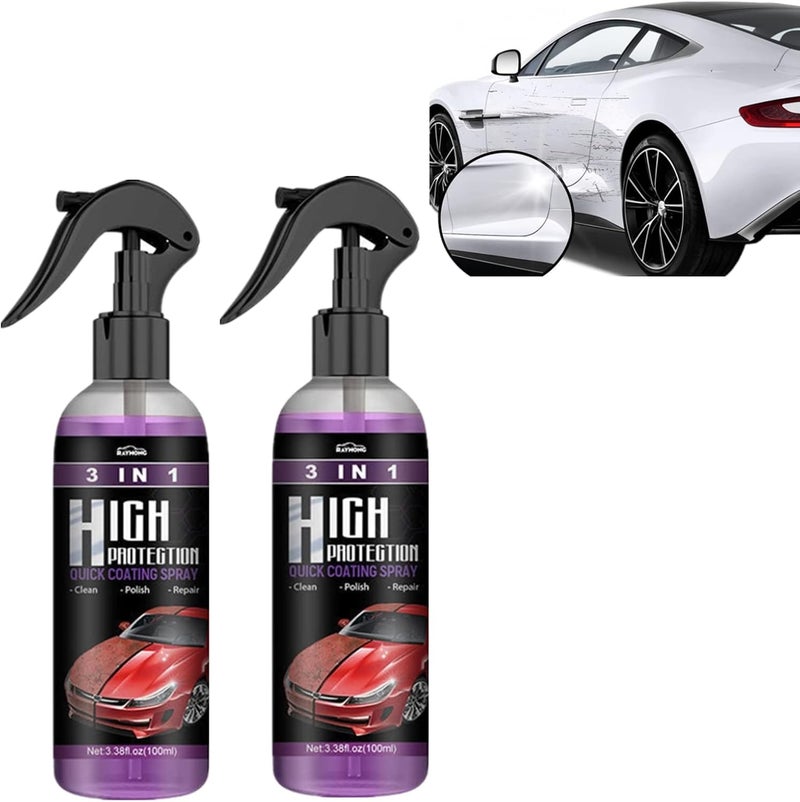 woobles 3 in 1 High Protection Fast Car Ceramic Coating Spray, Plastic Parts Refurbisher, Fast Car Coating, Fast Fine Scratch Repair, Car Scratch Nano Repair Spray (30ml) 30ml - Image 1