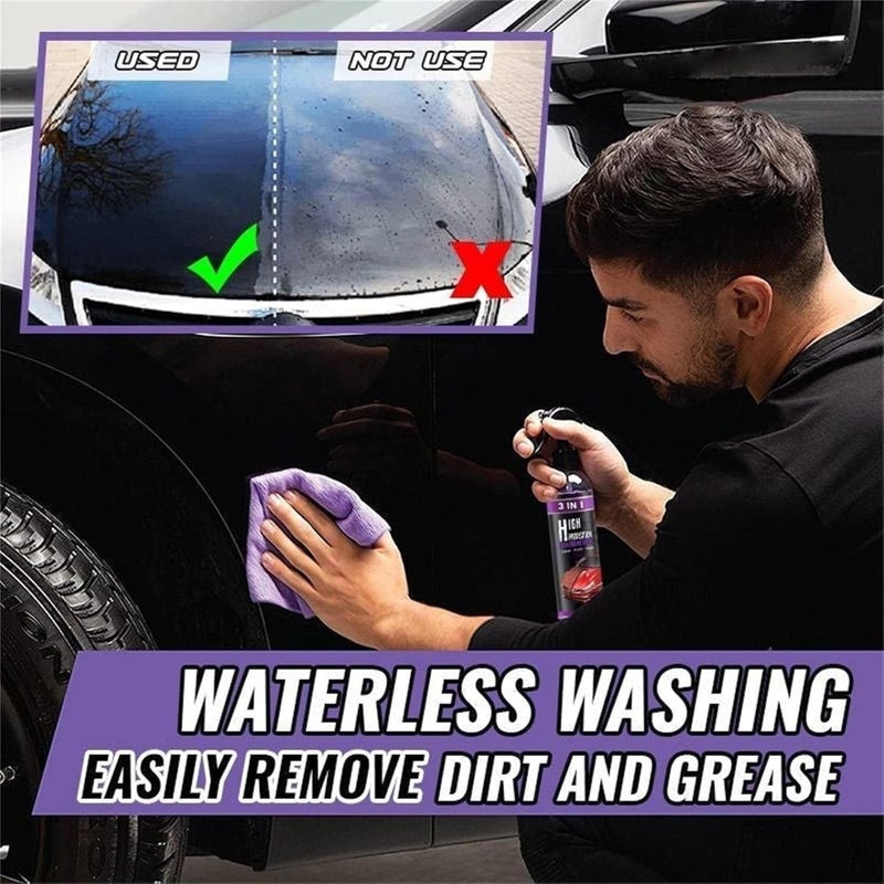 woobles 3 in 1 High Protection Fast Car Ceramic Coating Spray, Plastic Parts Refurbisher, Fast Car Coating, Fast Fine Scratch Repair, Car Scratch Nano Repair Spray (30ml) 30ml - Image 2