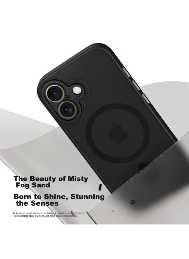 كيكل Keklle غطاء iPhone 16 Plus، غطاء Apple 16 Plus الوقائي، متوافق مع الشحن اللاسلكي، حماية كاملة للعدسة المضادة للسقوط المطفأة، غطاء ذو حواف ناعمة، منتصف الليل الأسود - Image 3