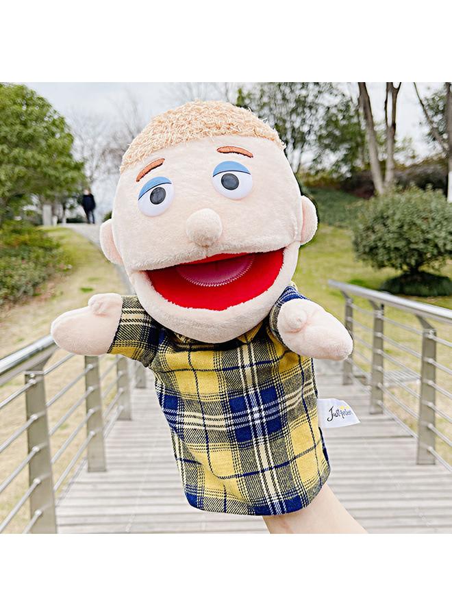 Bluejw Cross-border Plush Toy Hand Doll Grandpa And Grandma Large Mouth-opening Gloves Doll Parent-child Comfort Early Education Finger Doll - Image 1