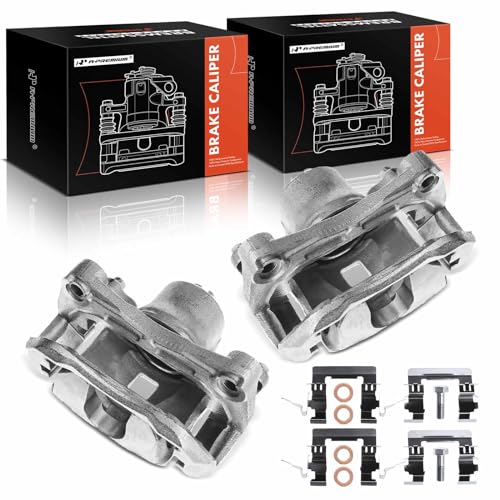 A-Premium Disc Brake Caliper Assembly with Bracket Compatible with Select Nissan Models - Juke 2011-2017, Sentra 2017-2019, L4 1.6L - Front Driver and Passenger Side, 2-PC Set - Image 1