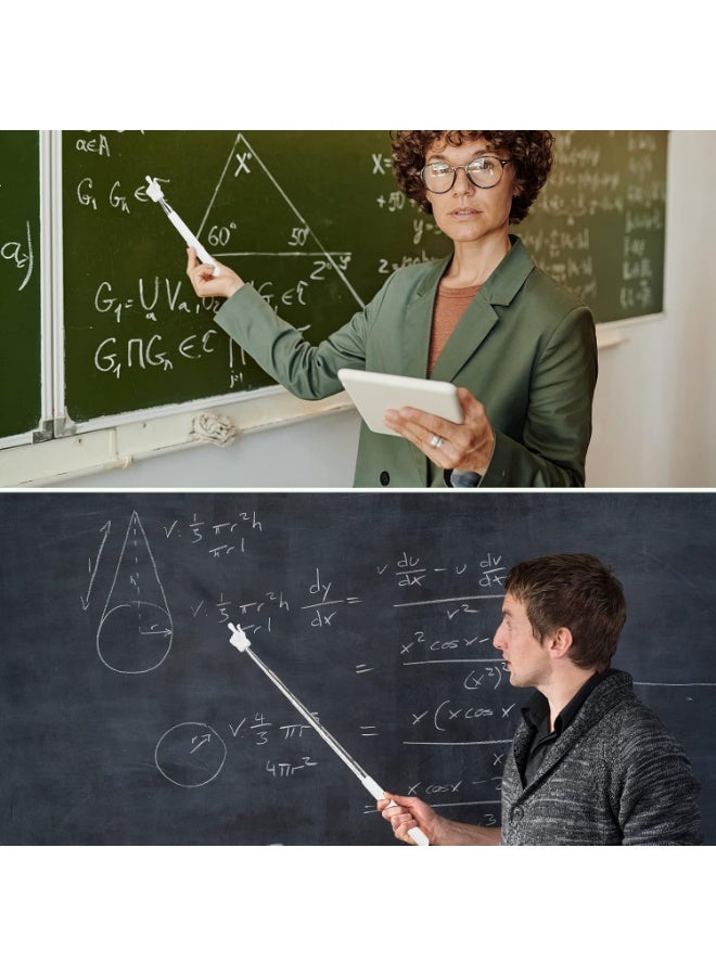 Meetion 2 Pcs Telescopic Teacher Pointer Finger, Retractable Hand Pointer Teacher Pointers for Classroom, Mini Extendable Pointer Finger Pointer Stick Elementary School Kindergarten Teacher Supplies (White) - Image 5