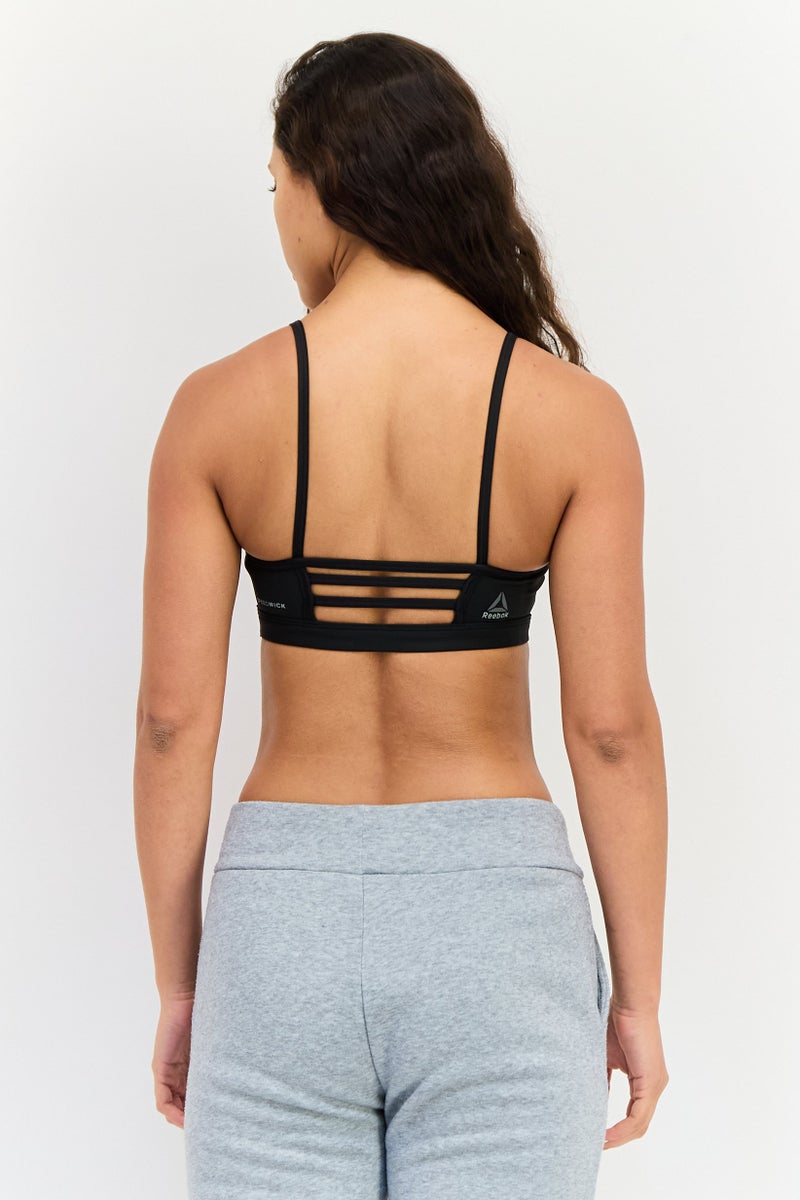 Reebok حمالة صدر رياضية نسائية بشعار العلامة التجارية، سوداء - Image 3