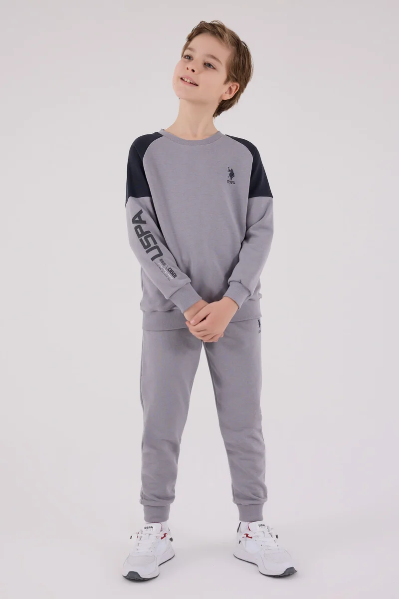 U.S. Polo Assn. U.S. Polo Assn Boys Grey Tracksuit Set