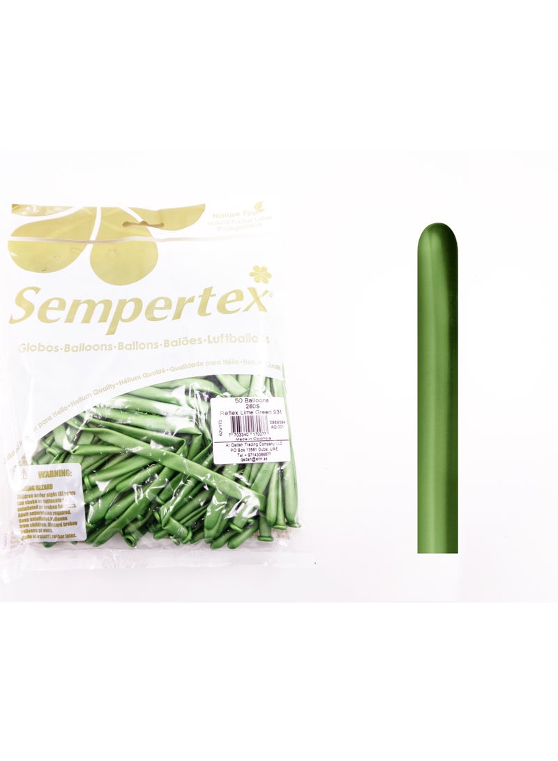 Sempertex Party Ball:260 Reflex Lime Gren 50's, Various - Image 3