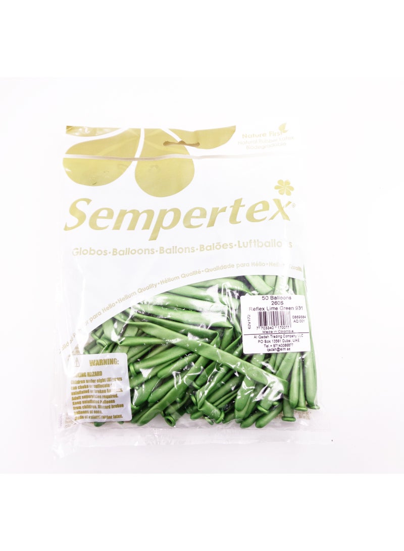 Sempertex Party Ball:260 Reflex Lime Gren 50's, Various - Image 2