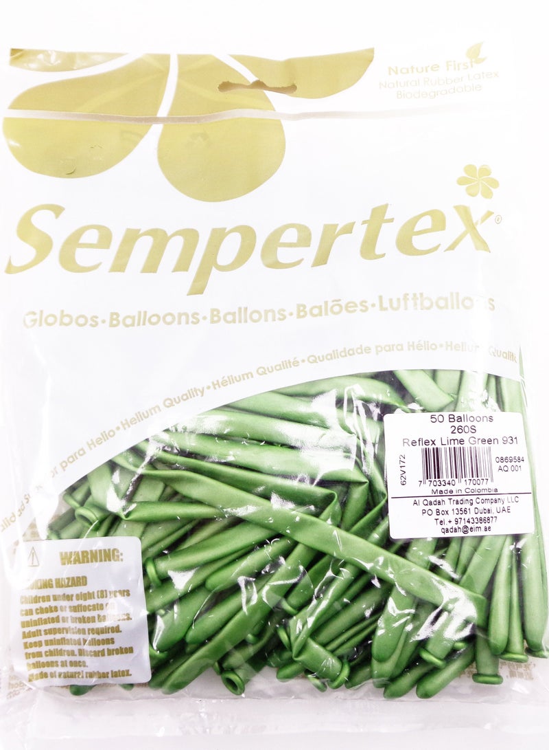 Sempertex Party Ball:260 Reflex Lime Gren 50's, Various - Image 4