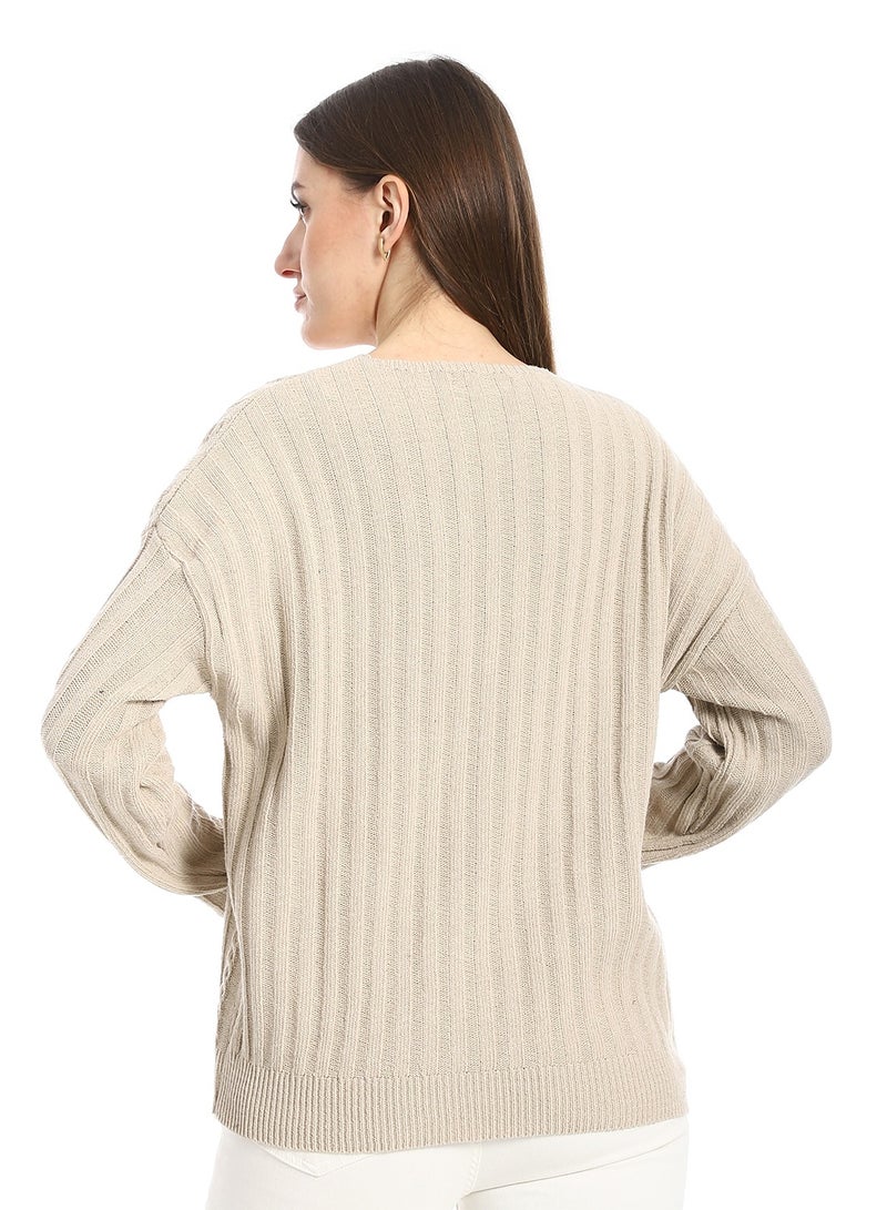 سيزار كارديجان صوف حريمي بزراير من الأمام - Image 4