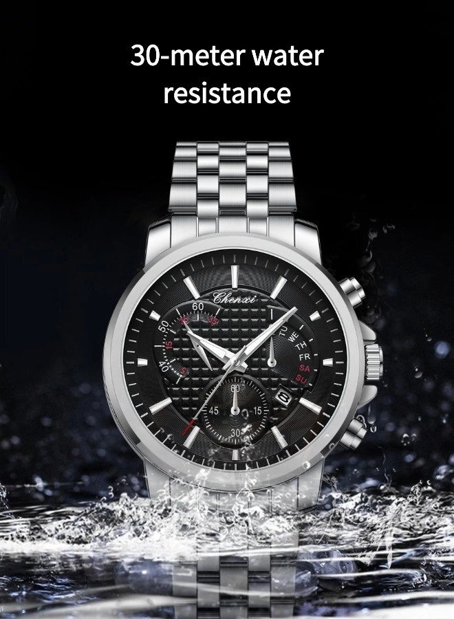 Chenxi Men's Business Waterproof Calendar Watch（Casual steel strap luminous watch, stylish business watch, luxurious watch） - Image 5