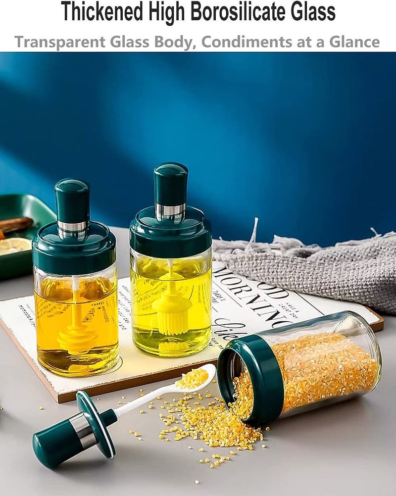 BLINE Glass Seasoning Silicate Glass Pickle Honey Jar Oil Dispenser sugar Dispenser Bottle Kitchen Seasoning Bottle Food Storage Jar Spice Jars Pickle Jar Set of 3 250Ml - Image 4