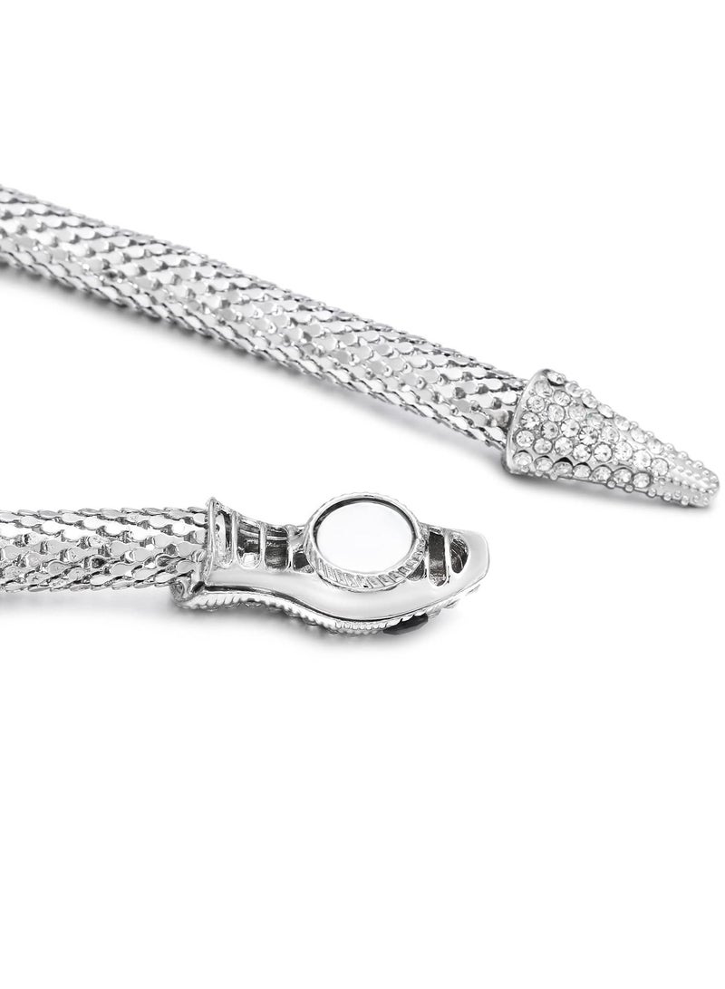 SYOSI SYOSI Bendable Snake Necklace, Adjustable Snake Necklace Multi-Purpose Necklace, Curved Snake Collar Choker for Men Women  - Image 3