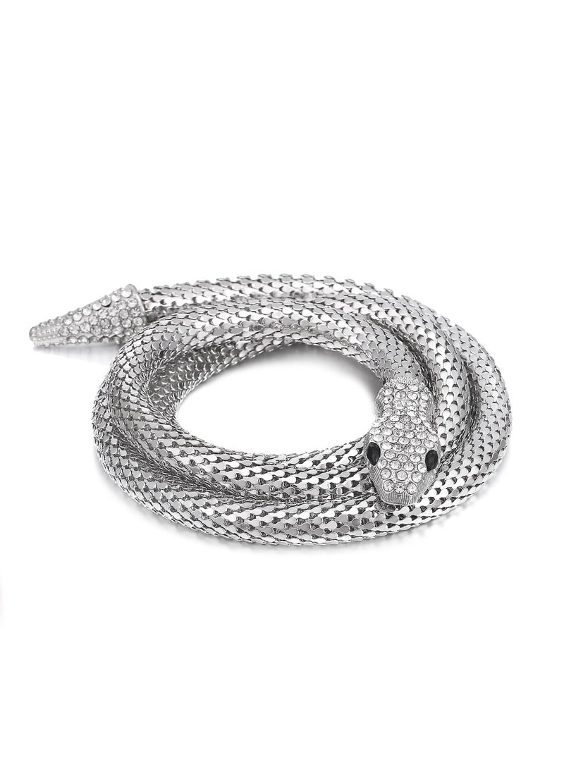 SYOSI SYOSI Bendable Snake Necklace, Adjustable Snake Necklace Multi-Purpose Necklace, Curved Snake Collar Choker for Men Women  - Image 1