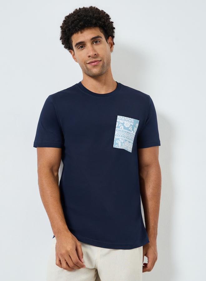 Styli Men Regular Paisley Pocket Print T-Shirt - Image 1