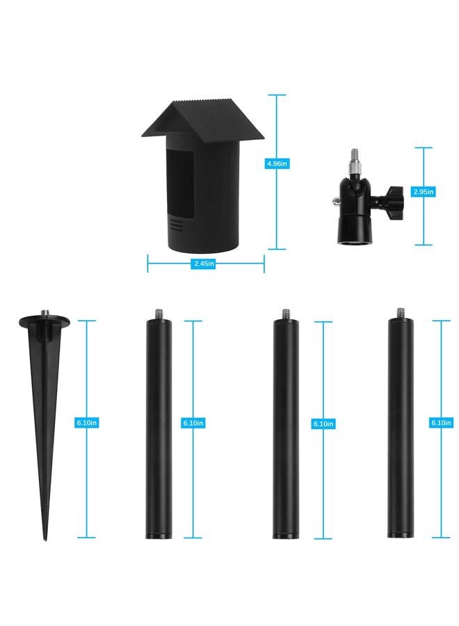 HOLACA Spike Pole Mount Ground Stake and Weatherproof Silicone Skin for Ring Stick Up Cam Battery HD Security Camera, Suitable for Stake into Soft Ground - Image 5