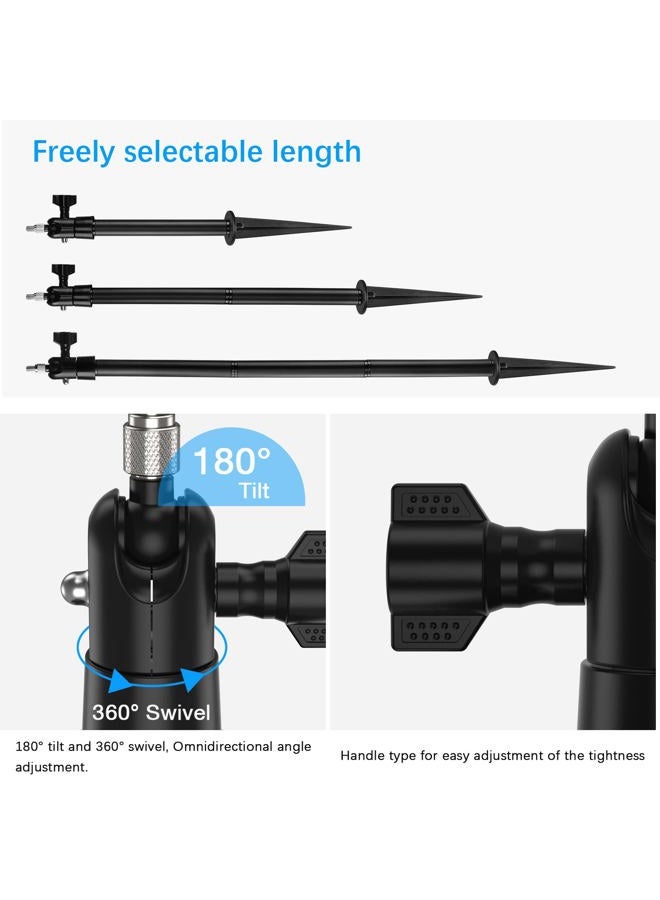HOLACA Spike Pole Mount Ground Stake and Weatherproof Silicone Skin for Ring Stick Up Cam Battery HD Security Camera, Suitable for Stake into Soft Ground - Image 4