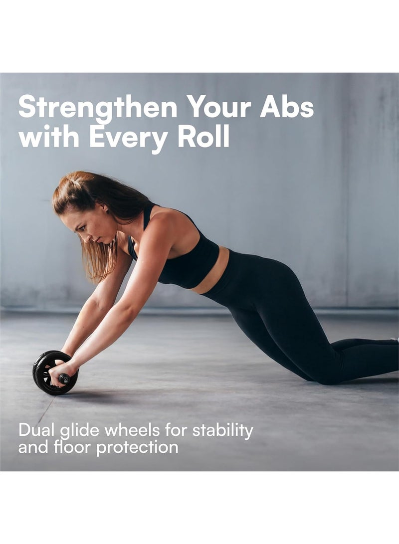 YelaJoy 6-in-1 Home Workout Equipment Set,  Ab Roller Wheel with Push-Up Bars, Jump Rope, Grip Strengthener and Knee Pad,  Full Body Core and Abs Training Kit for Men and Women - Image 2