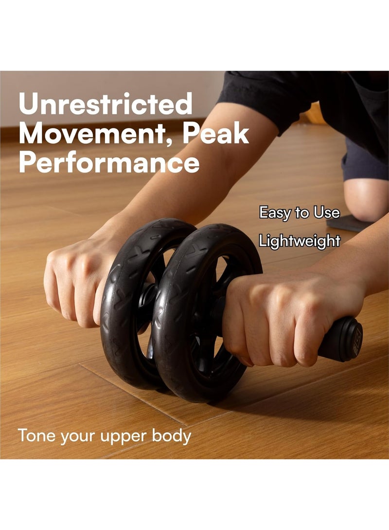 YelaJoy 6-in-1 Home Workout Equipment Set,  Ab Roller Wheel with Push-Up Bars, Jump Rope, Grip Strengthener and Knee Pad,  Full Body Core and Abs Training Kit for Men and Women - Image 3