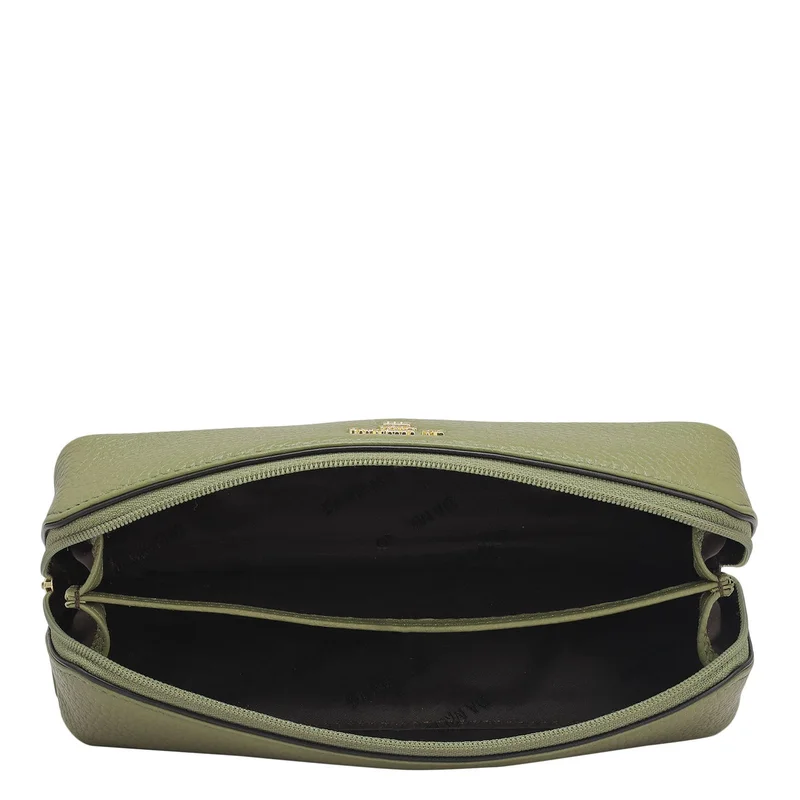 دا ميلانو Wax Leather Multi Pouch - Fern