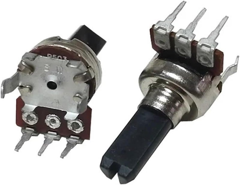 Rotary Potentiometer Single League B50K Axial Length 16mm Amplifier Audio Volume Control 3 Pin 5Pcs - Image 4