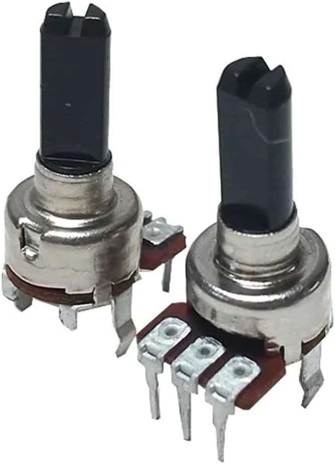 Rotary Potentiometer Single League B50K Axial Length 16mm Amplifier Audio Volume Control 3 Pin 5Pcs - Image 1