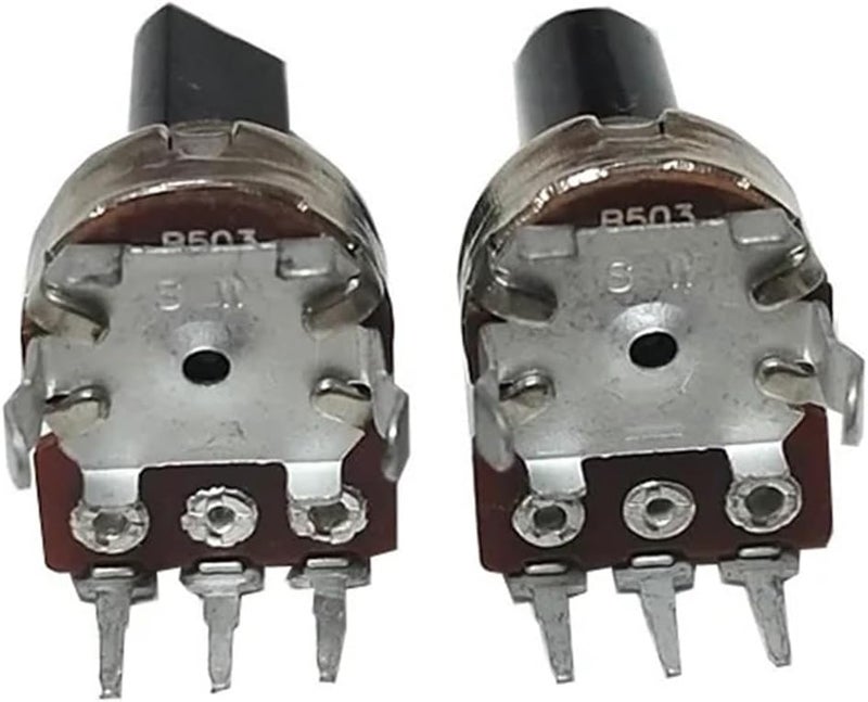 Rotary Potentiometer Single League B50K Axial Length 16mm Amplifier Audio Volume Control 3 Pin 5Pcs - Image 3