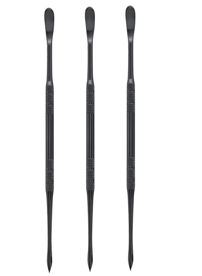 Suiwotin 3PCS Wax Carving Tools, Stainless Steel Wax Tool Carving Tool Kit, Double-Headed Sculpting Tool Spoon, Black - Image 1