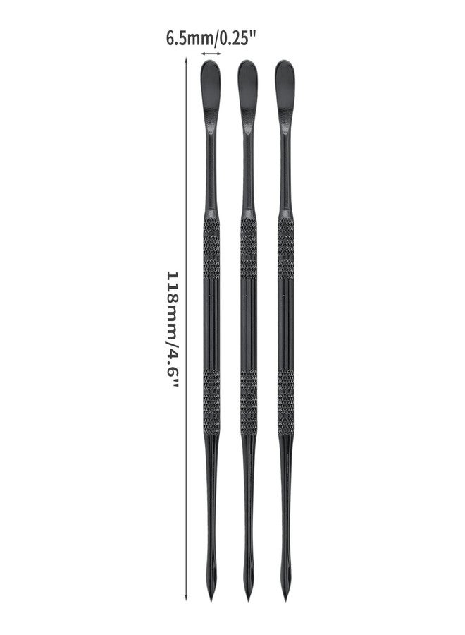 Suiwotin 3PCS Wax Carving Tools, Stainless Steel Wax Tool Carving Tool Kit, Double-Headed Sculpting Tool Spoon, Black - Image 5