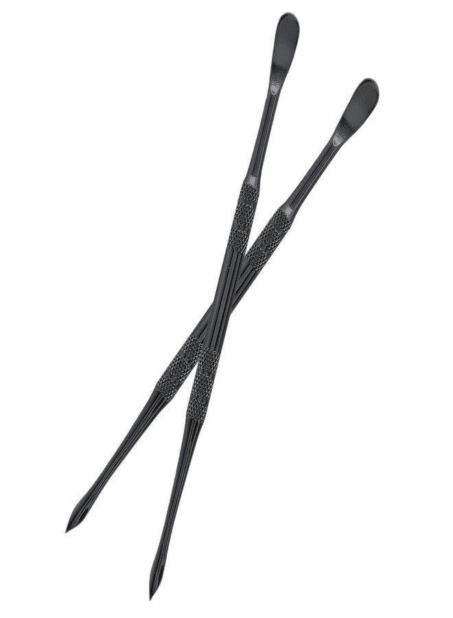 Suiwotin 3PCS Wax Carving Tools, Stainless Steel Wax Tool Carving Tool Kit, Double-Headed Sculpting Tool Spoon, Black - Image 3