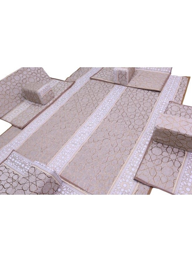 SMART HOME A heritage floor seating set consisting of 9 pieces, suitable for travel, land trips, and the garden. A camping ground mattress set with four perches and 4 chairs, enough for 8 people.  - Image 2