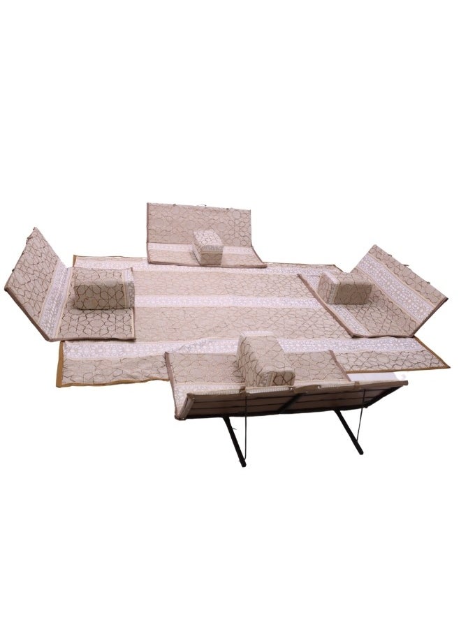 A heritage floor seating set consisting of 9 pieces, suitable for travel, land trips, and the garden. A camping ground mattress set with four perches and 4 chairs, enough for 8 people. - pzsku/Z23C63D1DDAC1467603FFZ/45/_/1711314705/8c37a18c-f1fc-47cc-b739-4247a9d21e37