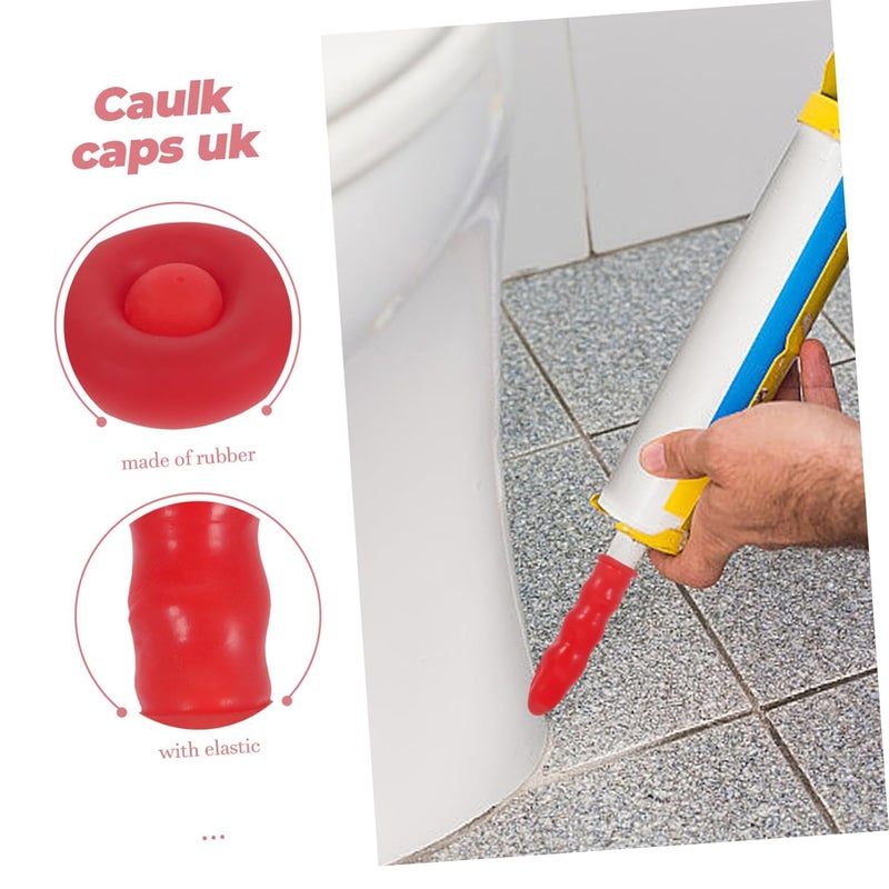 24pcs Rubber Caulking Tube Sealing Caps for Caulk Preservation Lightweight and Portable Caulk Saving Caps for Reusing Sealants and Filling Seams - Image 2