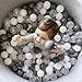 GOGOSO Ball Pit Balls for Toddlers Kids Plastic Balls for BallPit Playpen Pool Baby Play Pastel BPAFree Non Toxic Play Pastel Crush Proof Bal White Gray Clear 100pcs - Image 3