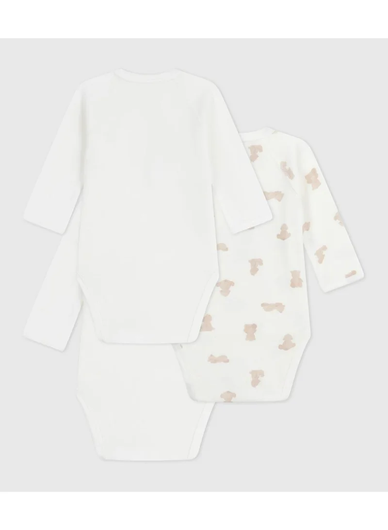 بيتي باتو مجموعة بوديز قطنية بأكمام طويلة وطبعات بياقة ملفوفة للأطفال