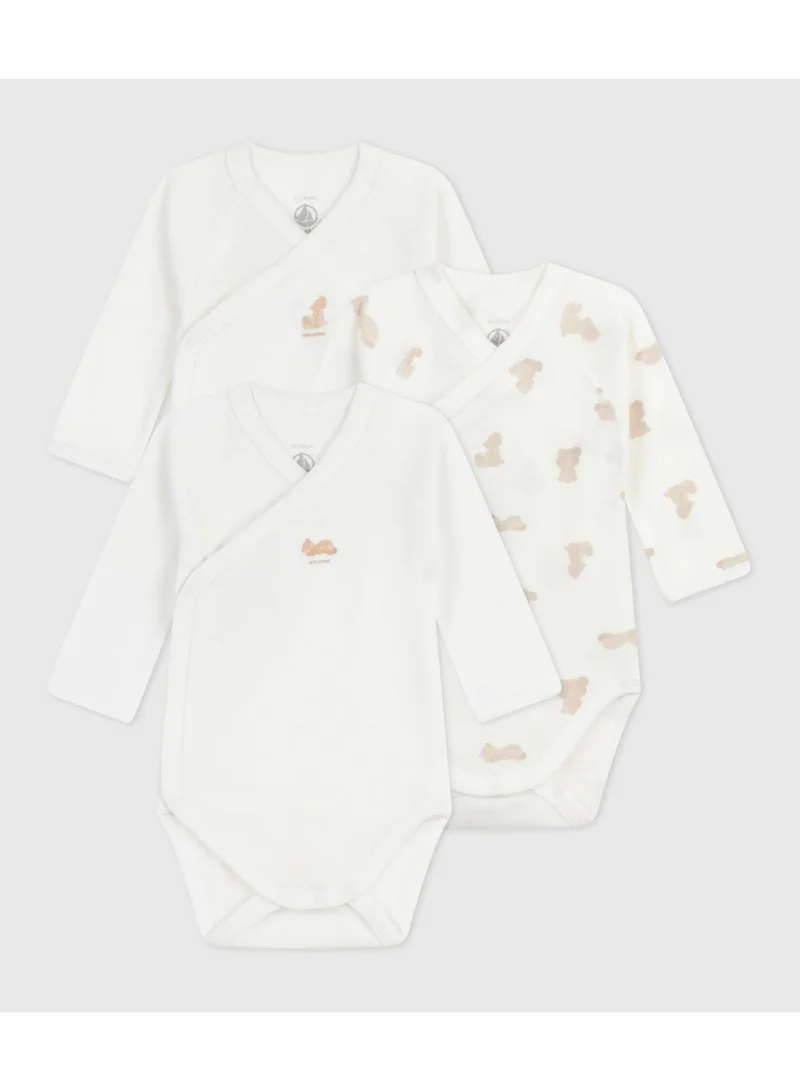 بيتي باتو مجموعة بوديز قطنية بأكمام طويلة وطبعات بياقة ملفوفة للأطفال