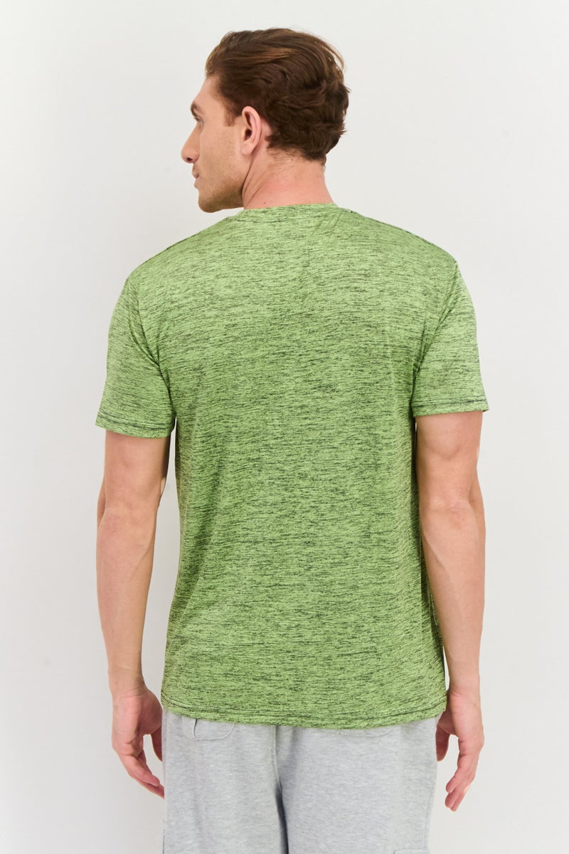 Tailorbyrd Men Round Neck Long Sleeve Embroidered Logo T-Shirts, Green - Image 3