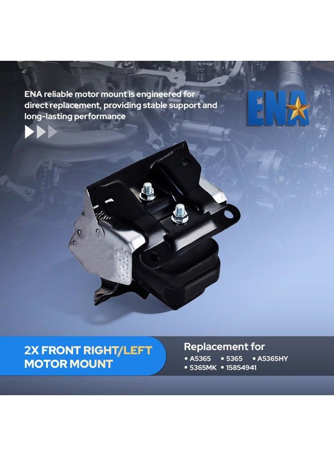 ENA Right and Left Engine Motor Mount with Heat Shield Set of 2 Compatible with Cadillac Chevrolet GMC Escalade Silverado Suburban Tahoe Sierra Yukon Replacement for A5365 A5365 - Image 5