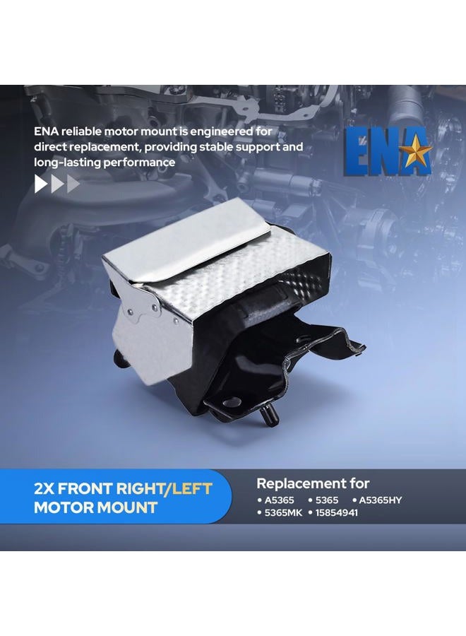 ENA Right and Left Engine Motor Mount with Heat Shield Set of 2 Compatible with Cadillac Chevrolet GMC Escalade Silverado Suburban Tahoe Sierra Yukon Replacement for A5365 A5365 - Image 3