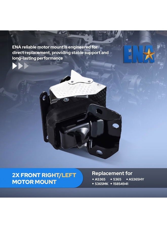 ENA Right and Left Engine Motor Mount with Heat Shield Set of 2 Compatible with Cadillac Chevrolet GMC Escalade Silverado Suburban Tahoe Sierra Yukon Replacement for A5365 A5365 - Image 4