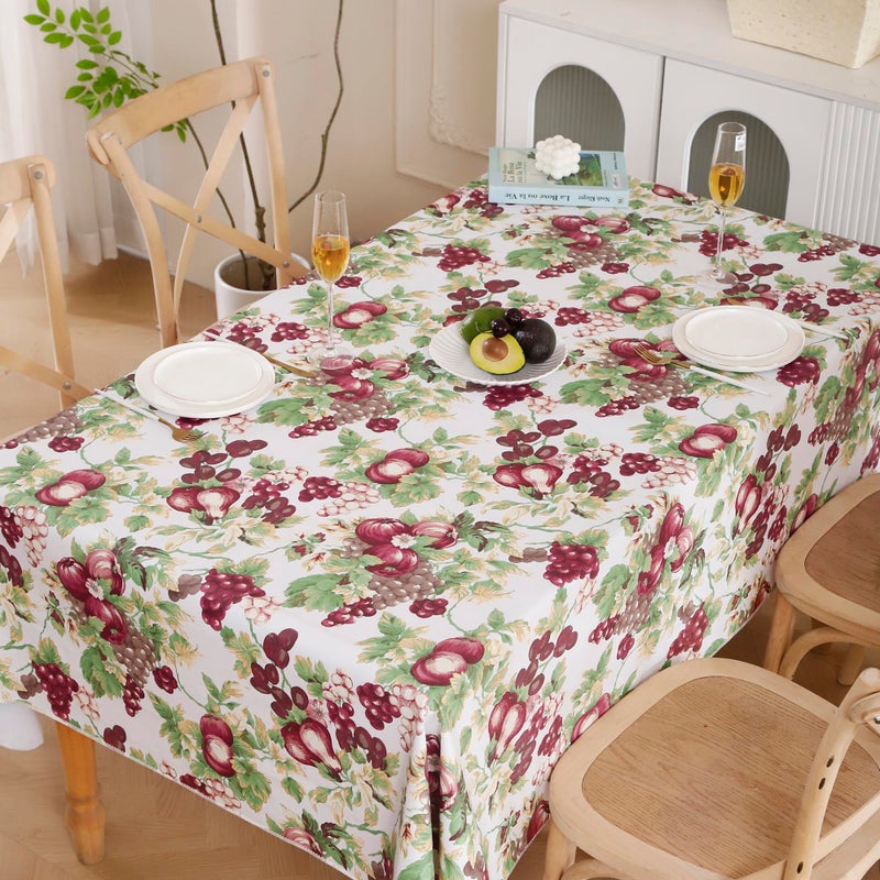 Walrus Heavy Duty Vinyl Tablecloth with Flannel Backing Waterproof Oil-Proof Plastic Table Cloth Stain-Resistant Wipeable Rectangle or Square Table Cover for Indoor and Outdoor (Fruits, 60x84 Inch) - Image 5