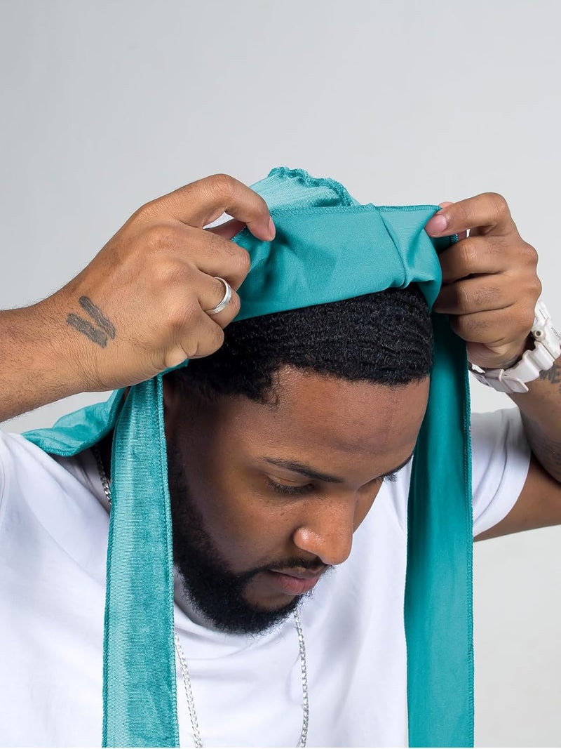 ForceWave Velvet Durag for Men Wave Cap Velvet Dorag for Men Women 360 Wave - Image 4