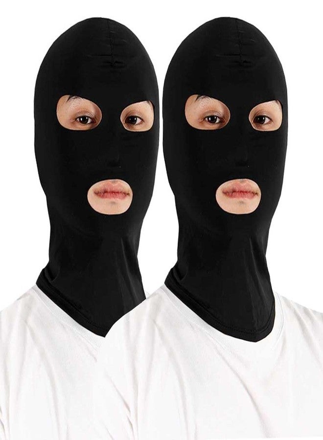 AILONSHAWN 3 Hole Black Ski Mask 2 Pack Balaclava Face Mask with Mouth Hole Shiesty Mask Men Women Motorcycle Full Face Cover for Football Snowboarding - Image 1