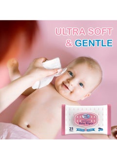 Cool & Cool Baby Wipes 25 Sheets Pack of 3  - Image 2