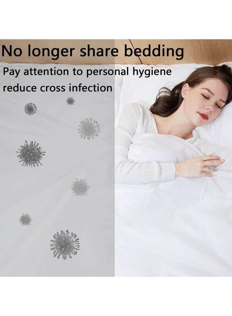 Disposable Bedding Set,Travel Disposable Bed Sheets,Travel Pillow and Blanket Set,Portable Disposable Bed Sheets, for Business Trips, Travel, Hotels(230cm*220cm) - Image 3