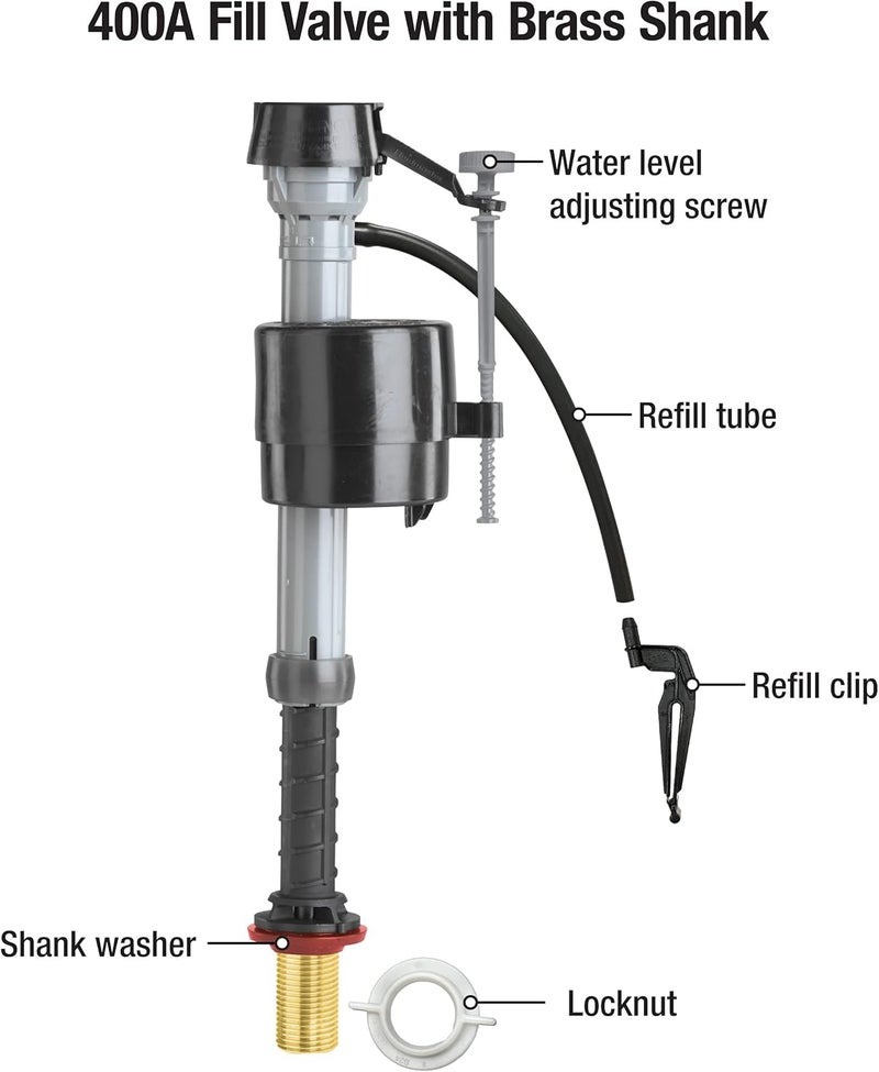 Fluidmaster 400A-019 Brass Shank Toilet Fill Valve - Image 5