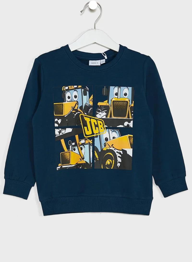 NAME IT Kids Jcb Print Sweatshirt