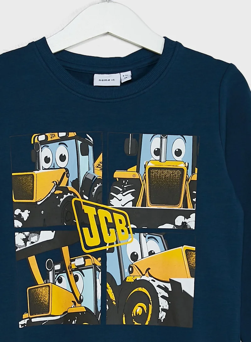 NAME IT Kids Jcb Print Sweatshirt
