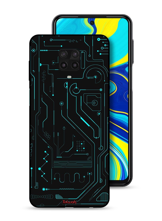 Tolwak Xiaomi Redmi Note 9 Pro Protective Case Cover Digital Art Circuits Minimalism Multiple Display - Image 1