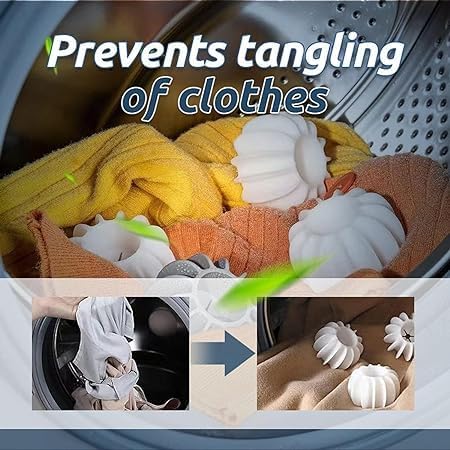 SHOPLUV See Ever Washing Machine Special Ball Silicone Tidy Clothes Deep Cleaning AntiWinding Laundry Washing Balls Washer Balls Reusable Laundry Balls Scrubbing Balls 8Pcs - Image 5
