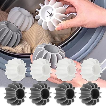SHOPLUV See Ever Washing Machine Special Ball Silicone Tidy Clothes Deep Cleaning AntiWinding Laundry Washing Balls Washer Balls Reusable Laundry Balls Scrubbing Balls 8Pcs - Image 1